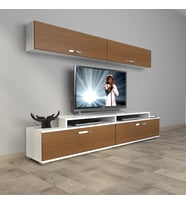 Decoraktiv Ekoflex 5 Slm Tv Ünitesi Tv Sehpası (Beyaz - Ceviz)