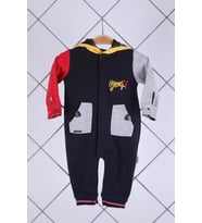 Babyhola Kız Erkek Çıtçıtlı Kapüşonlu Şardonlu Kışlık Tulum 12644 (Lacivert)