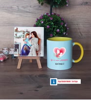 Anneye Doğum Günü Hediyesi Fotoğraflı Dekoratif Taş, Kupa Bardak Beyaz Hediye (Model 7)