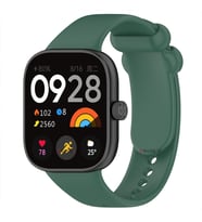 Xiaomi Redmi Watch 4 Uyumlu Purelux Soft Yumuşak Silikon Kordon (Koyu Yeşil)