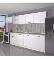 Decoraktiv Smart 280 MDF Hazır Mutfak Dolabı - Tezgah Dahil - Parlak Beyaz (Beyaz)