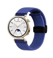 Sneezy Huawei Watch GT 4 41mm İle Uyumlu 18mm FiberLink Manyetik Tokalı Örgü Kordon (Mavi)