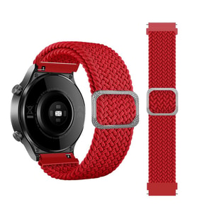 Huawei Watch GT GT2 GT3 GT4 42mm/Honor Magic 2 Kordon Örgü Kordon Örgü Tokalı Ba (Kırmızı)