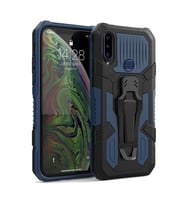 Samsung Galaxy A20S Zırh Tank Kılıf Yüksek Koruma (Mavi)
