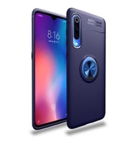 Xiaomi Mi 9 Kılıf Yüzüklü Magnetli Ravel Case (Mavi)