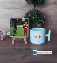 Hakem Fotoğraflı Dekoratif Taş, Kupa Bardak Beyaz Hediye (Model 12)