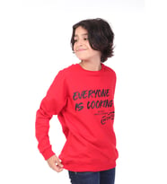 Toontoy Erkek Çocuk Baskılı Sweatshirt (Kırmızı)