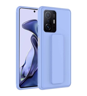 Xiaomi Mi 11T Pro 5G Kılıf Zore Qstand Katlanabilir Standlı Kılıf (Lila)