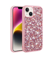 Apple iPhone 14 Plus Kılıf Parlak Taşlı Tasarım Zore Linea Kılıf (Pembe)