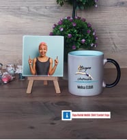 Kadın Yüzme Antrenörü Fotoğraflı Dekoratif Taş, Kupa Bardak Beyaz Hediye (Model 9)