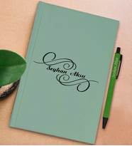 BK Gift Kişiye Özel İsimli Su Yeşili Sert Kapaklı Defter ve Tükenmez Kalem Seti, Arkadaşa Hediye, Yeni İş Hediyesi, Doğum Günü Hediyesi (Model 16)