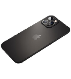 Uyumlu Model Apple iPhone 12 Pro Kılıf 0.3mm Ultra İnce Hayalet Yumuşak Kapak (Füme)