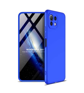 Xiaomi Mi 11 Lite Kılıf Zore Kamera Korumalı 360 Tam Koruma Ays (Mavi)