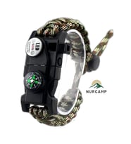 Paracord Kamp Bileklik Hayatta Kalma Bilekliği (Platin)