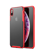 Microsonic Apple iPhone X Kılıf Frosted Frame (Kırmızı)