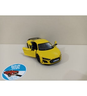 Audi R8 Metal Model Oyuncak Araba 13 Cm ( ÖZEL PLAKALI ) (Sarı)