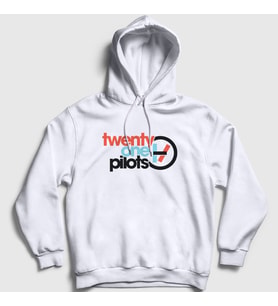 Presmono Unisex Beyaz Twenty One Pilots Kapüşonlu Sweatshirt 120857tt (Beyaz)