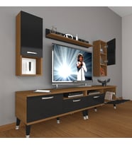 Decoraktiv Eko 5220DA Slm Silver Tv Ünitesi Tv Sehpası (Siyah - Ceviz)