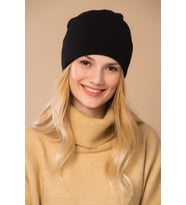 Katlamalı Unisex Trent Renkli Bere (Siyah)