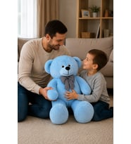 100 Cm Papyonlu Büyük Ayıcık (%100 Yerli) (Mavi)