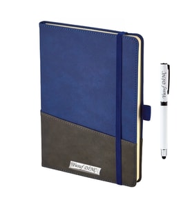 İsme Özel Cepli Premium Defter ve Roller Kalem Seti - Renk Seçenekli (Lacivert)