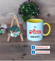 Optisyen Kupa Bardak Beyaz ve Fotoğraflı Ahşap Anahtarlık Hediye (Model 7)