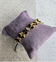 Vıp Gold KELEBEK Taşlı Bileklikler (Siyah)