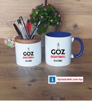 Göz Doktoru Kalemlik, Kupa Bardak T Kişiye Özel Hediye (Model 6)
