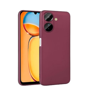 Xiaomi Poco C65 Kılıf Soft Mat Premier Case Kapak (Mürdüm)