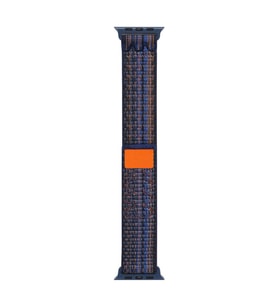 Apple Watch 10/11 42mm-38/40/41mm Kordon 2023 Point Hasır Kordon Strap Kayış 2/3 (Mavi)