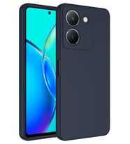 Vivo Y36 4G Kılıf Mara Lansman İç Yüzeyi Kadife Kılıf (Lacivert)