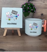 Web Tasarım Uzmanı Hediye Seti Kupa Bardak T Kulplu ve Dekoratif Taş Web Tasarım Uzmanına Hediye (Model 7)