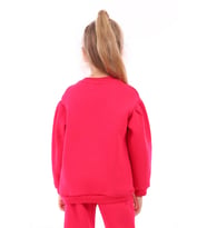 Toontoy Kız Çocuk Baskılı Sweatshirt (Fuşya)