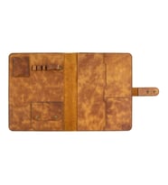 Twingold Kişiye Özel %100 Deri Rainbow iPad Organizer 10.9" Fuşya (Camel)