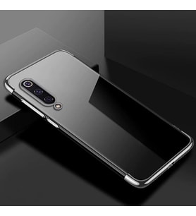 Xiaomi Mi 9 Lite Kılf Zore Dört Köşeli Lazer Silikon Kılıf (Gri)