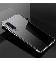 Xiaomi Mi 9 Lite Kılf Zore Dört Köşeli Lazer Silikon Kılıf (Gri)