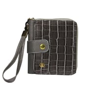 SİA ÇANTA Ollbag Taş Desenli Kadın Cüzdan Cift Çıtlı Dış Ana Bölme  Metal Fermuarlı Orta Bölüm Bileklikle Taşıma İmkanı Kaliteli Malzeme Mükemmel İşçilikli kadın Cüzdan (Gri)