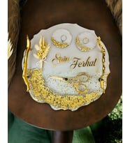 Wistful Gold Polyester Söz Tepsisi (Krem)