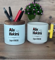 Aile Hekimi Hediye Sepeti Kupa Bardak T Kulplu, Kalemlik Hediyeleri Doktora Tıp Bayramı Hediyesi (Model 5)