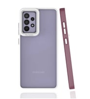 Samsung Galaxy A52 Kılıf Koruyucu Mat Mima Kapak (Mürdüm)