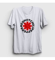 Presmono Unisex Sarı Logo Red Hot Chili Peppers T-Shirt 107288tt (Beyaz)