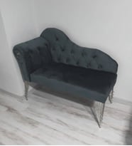 Metalda Josefin Bench Koltuk Berjer Gümüş Seri 130 Cm (Antrasit)