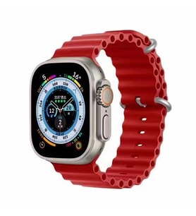 Apple Watch 7 41mm Zore KRD-75 Silikon Kordon (Kırmızı)