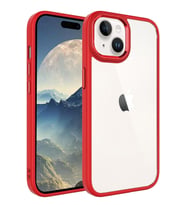 Apple iPhone 15 Plus Kılıf Krom Kılıf (Kırmızı)
