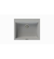 Cristalüx Granit Evye P-X60 Tezgah Altı Ve Tezgah Üstü Kare Mutfak Evyesi 60x50cm (Gri)