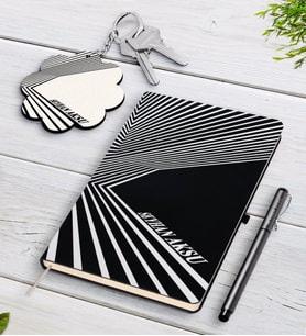 BK Gift Kişiye Özel İsimli Beyaz Defter Kalem Ve Anahtarlık Hediye Seti-16 (Model 2)