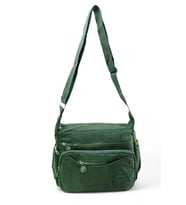Klinkır Bayan Postacı Çanta Çok Cepli Su İtici Kumaş Kadın Çapraz Askılı Omuz Çantası 25*20 Cm (Yeşil)