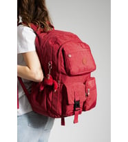 571 Collection Klinkır Sırt Çantası Çok Cepli 45*30 Cm Büyük Boy Lise Üniversite Çantası (Bordo)