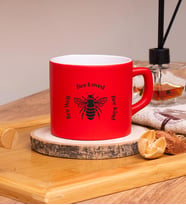 Seraclass Bee Loved Tasarımlı Renkli Nescafe Fincanları 220 ML (Kırmızı)