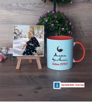 Arapça Öğretmeni Fotoğraflı Dekoratif Taş, Kupa Bardak Beyaz Hediye Öğretmenler Günü Hediyesi (Model 13)